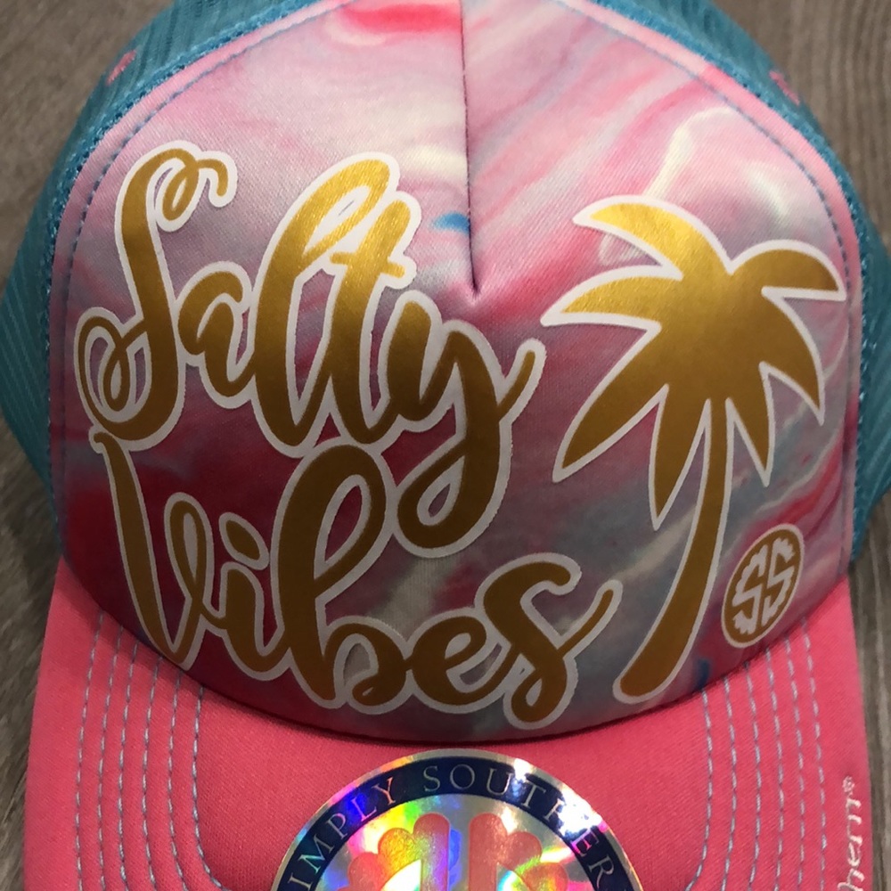 NWT Simply Southern Salty Vibes Trucker Hat - Picture 6 of 8